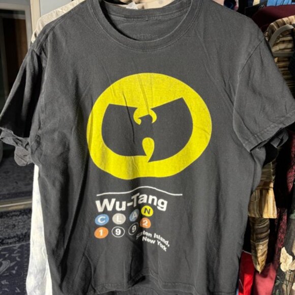 WU-TANG CLAN Staten Island Subway Hip-Hop 100% Cotton Tee T-Shirt SZ Large - Picture 1 of 3
